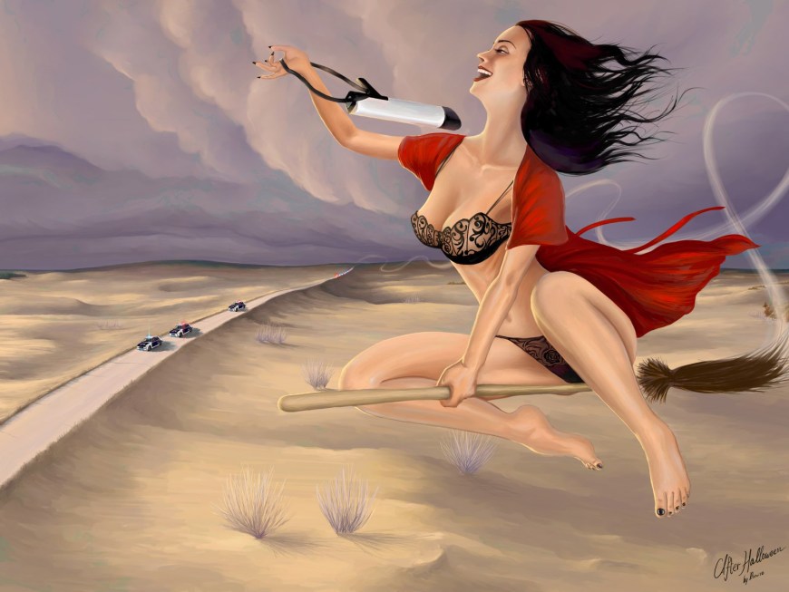 Юмор женщина на метле