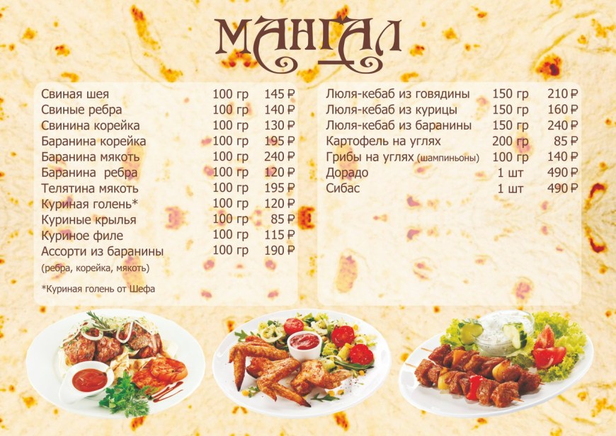 Кафе лаваш меню