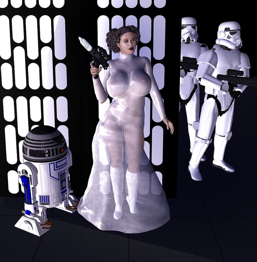 Star Wars принцесса Лея big Boobs