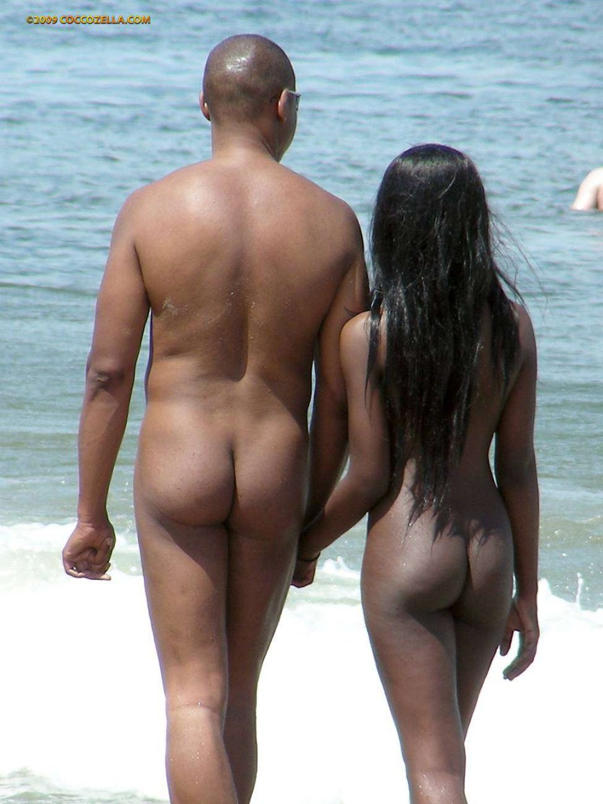 Nude Ebony Beach