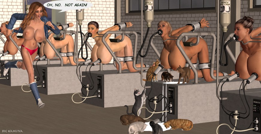 3d bdsm milking Machine ферма Limbless