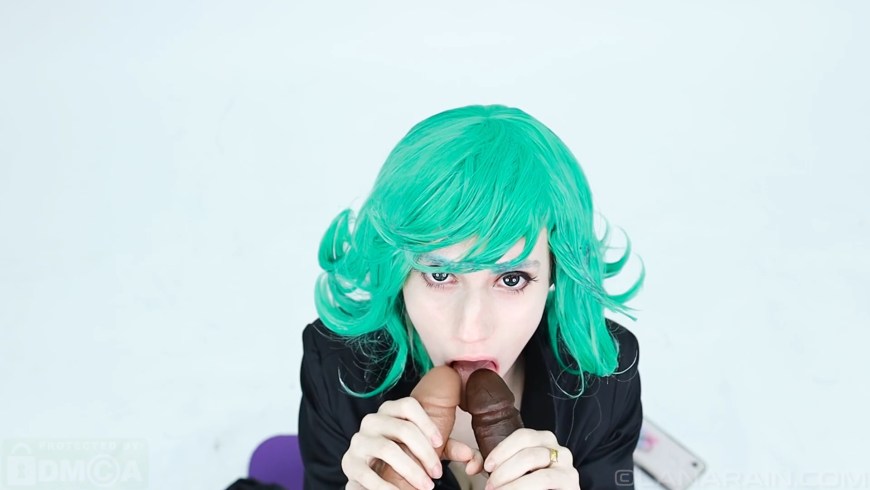 Lana Rain Cosplay xxx с синими волосами