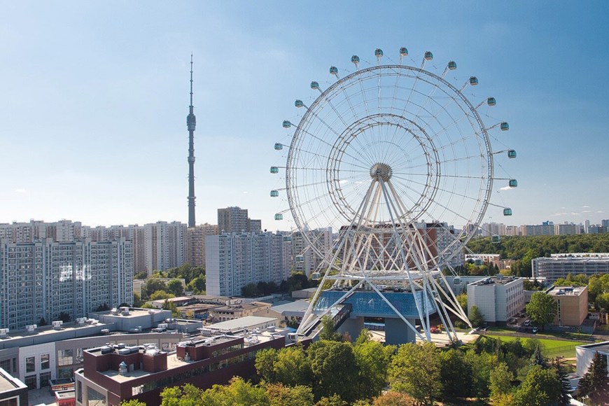 Новое колесо обозрения в Москве ВДНХ